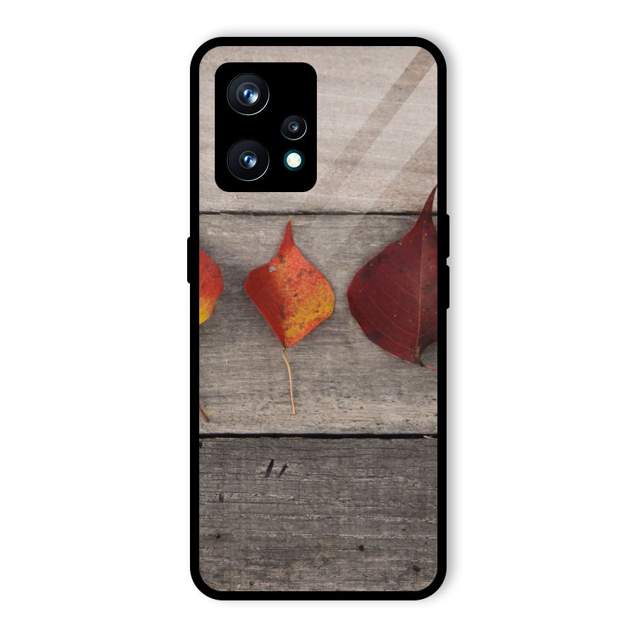 Beautiful Wood Leafs Glass Back Case for Realme 9 Pro Plus 5G