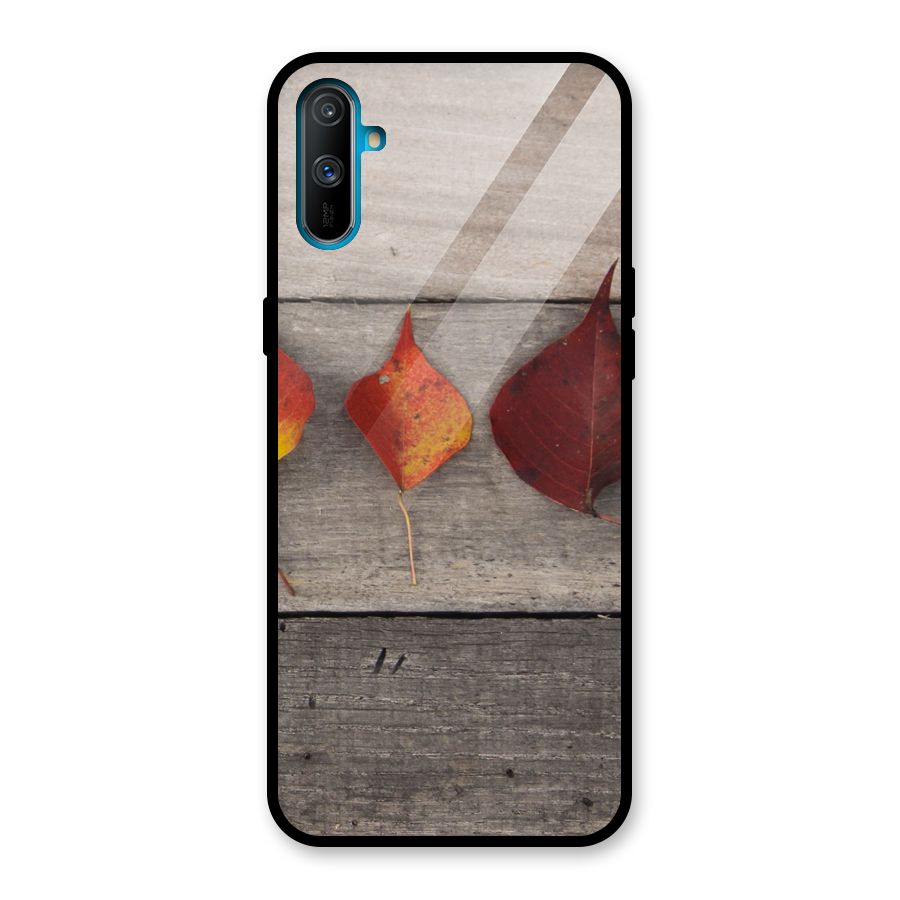 Beautiful Wood Leafs Glass Back Case for Realme C3