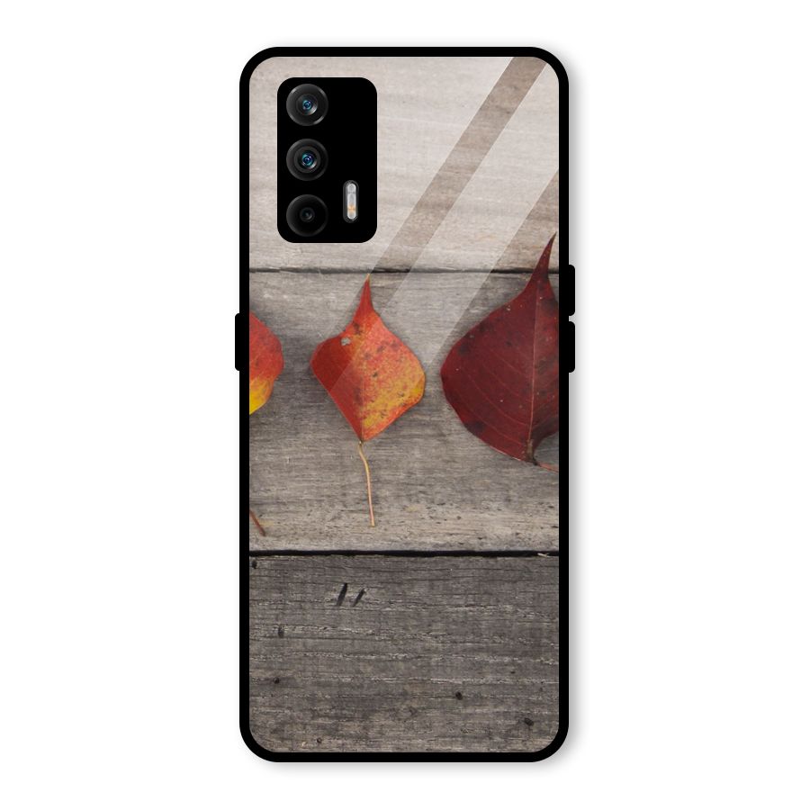 Beautiful Wood Leafs Glass Back Case for Realme GT 5G