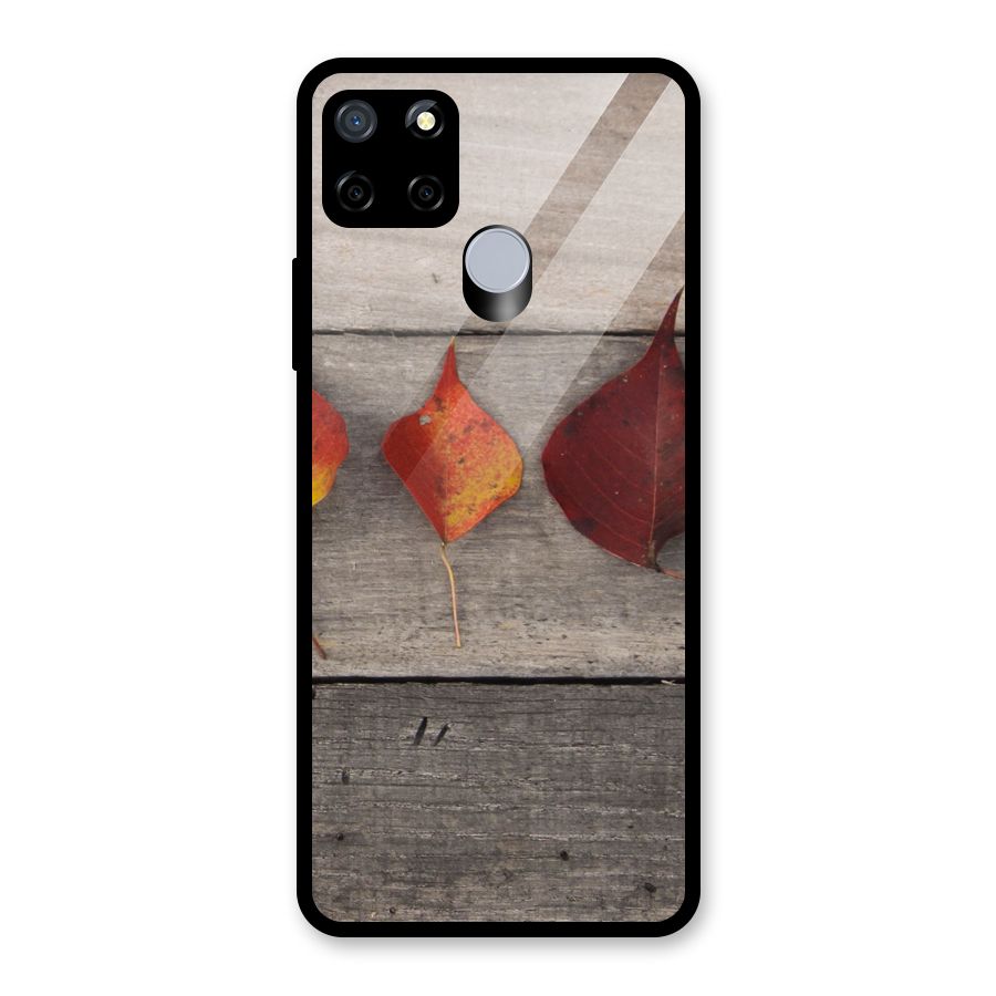 Beautiful Wood Leafs Glass Back Case for Realme Narzo 20
