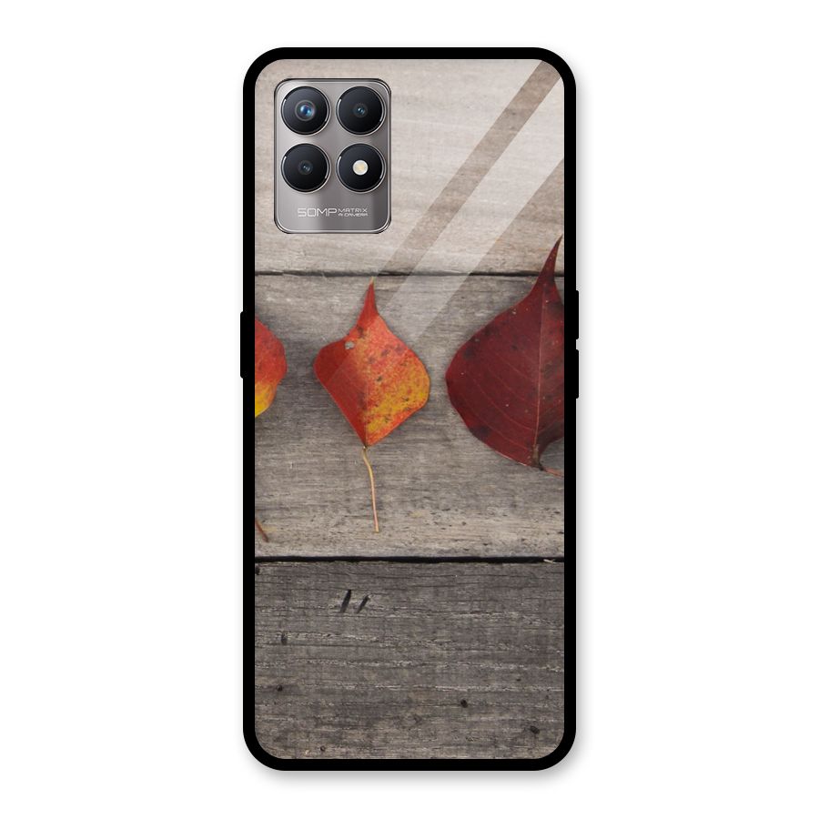 Beautiful Wood Leafs Glass Back Case for Realme Narzo 50