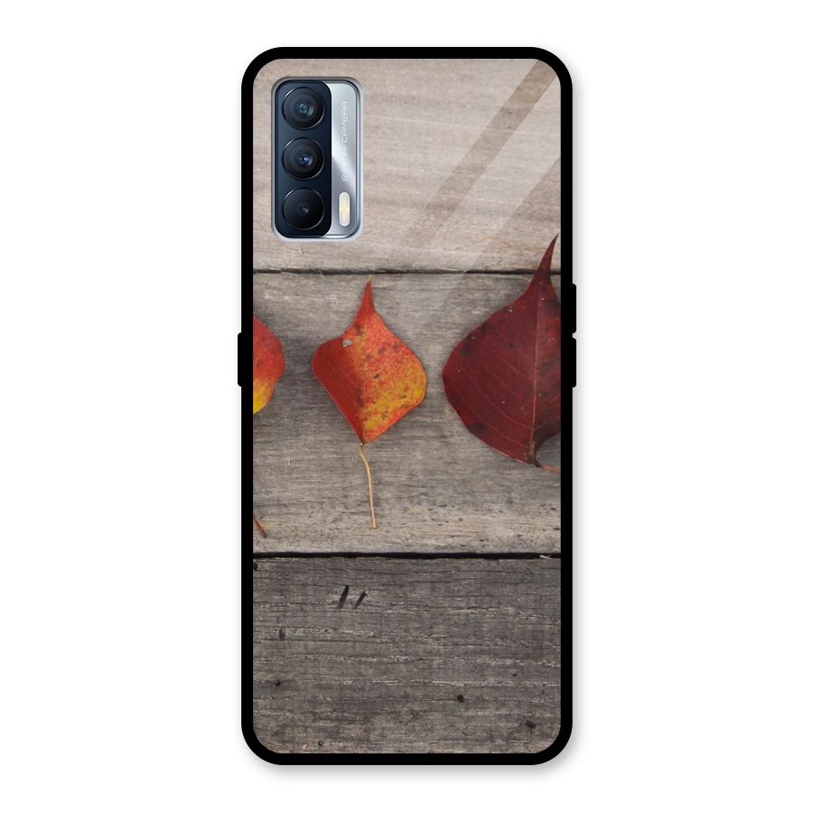 Beautiful Wood Leafs Glass Back Case for Realme X7
