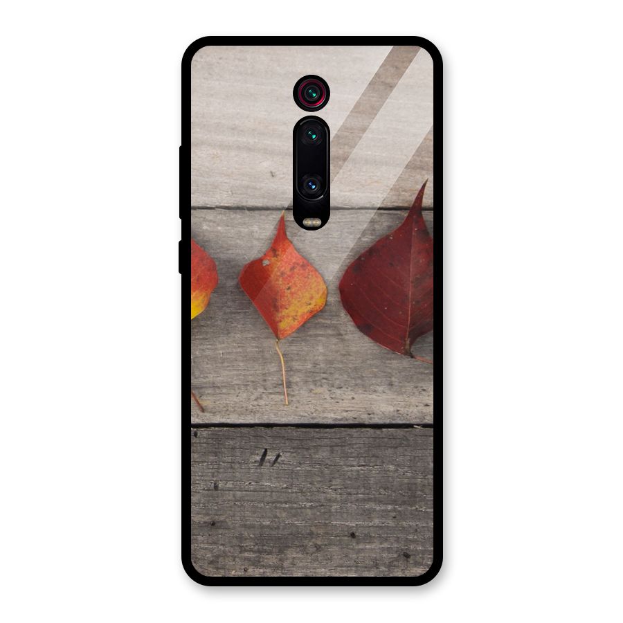 Beautiful Wood Leafs Glass Back Case for Redmi K20 Pro