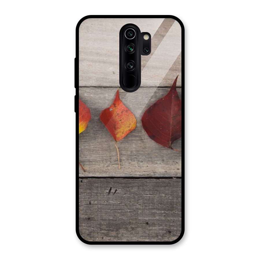 Beautiful Wood Leafs Glass Back Case for Redmi Note 8 Pro