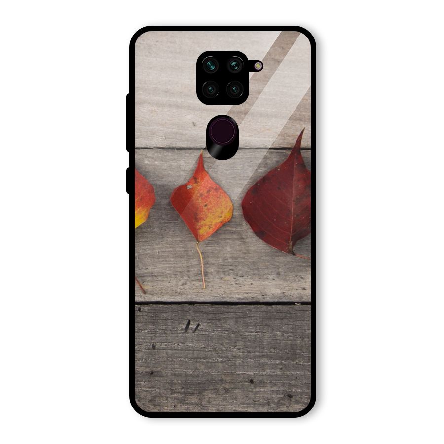 Beautiful Wood Leafs Glass Back Case for Redmi Note 9