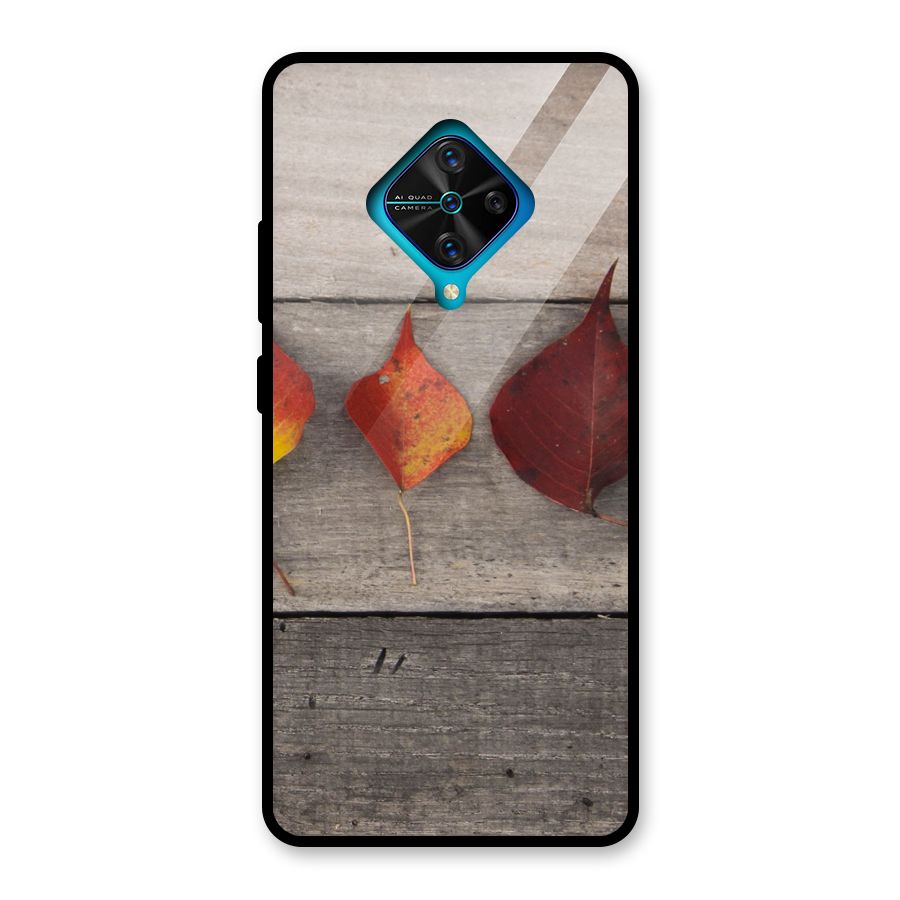Beautiful Wood Leafs Glass Back Case for Vivo S1 Pro