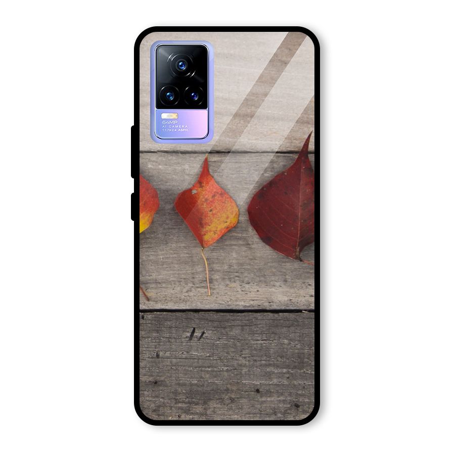 Beautiful Wood Leafs Glass Back Case for Vivo Y73