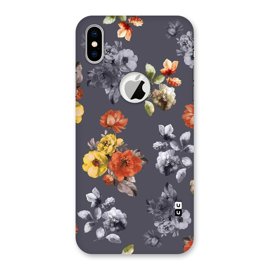 Beauty Art Bloom Back Case for iPhone X Logo Cut