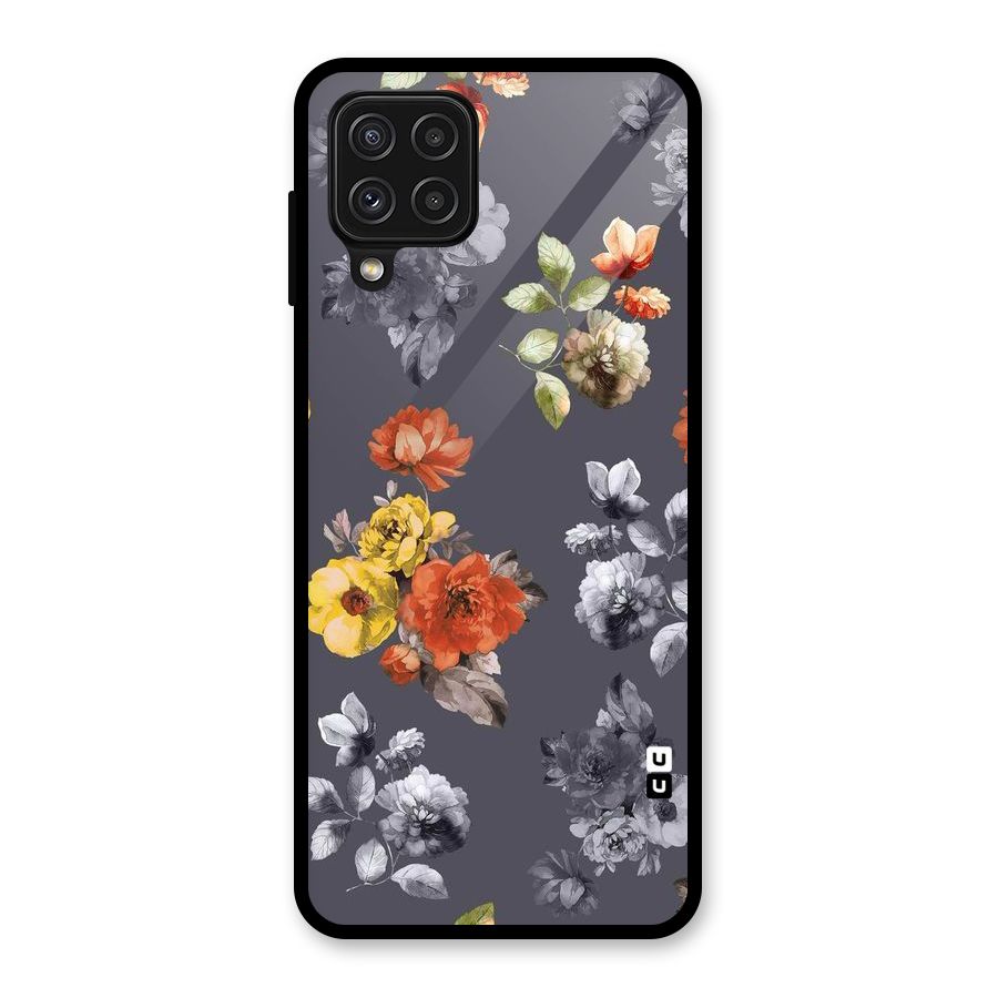 Beauty Art Bloom Glass Back Case for Galaxy A22 4G