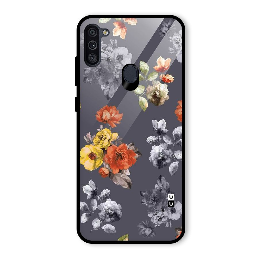 Beauty Art Bloom Glass Back Case for Galaxy M11