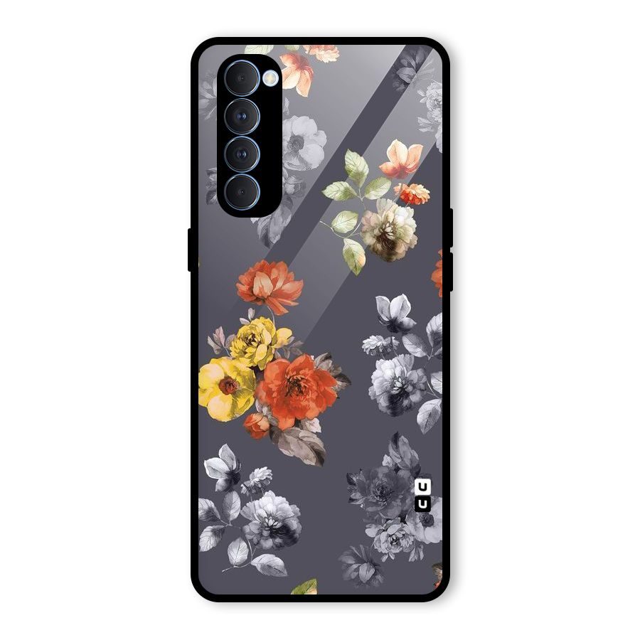 Beauty Art Bloom Glass Back Case for Oppo Reno4 Pro
