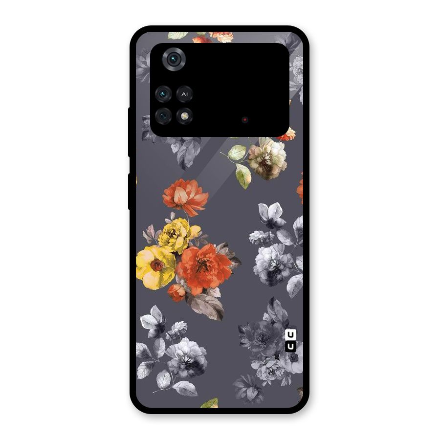 Beauty Art Bloom Glass Back Case for Poco M4 Pro 4G