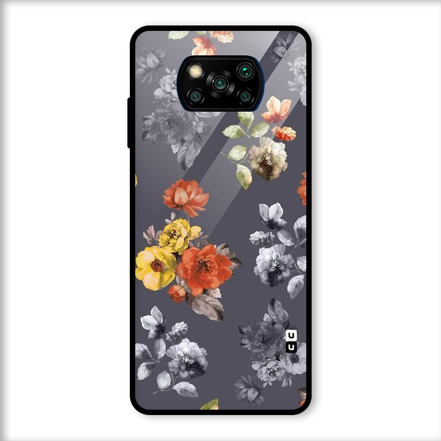 Beauty Art Bloom Glass Back Case for Poco X3