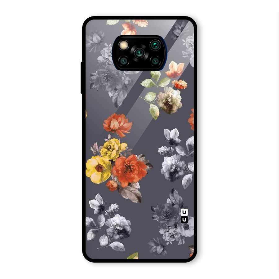 Beauty Art Bloom Glass Back Case for Poco X3 Pro