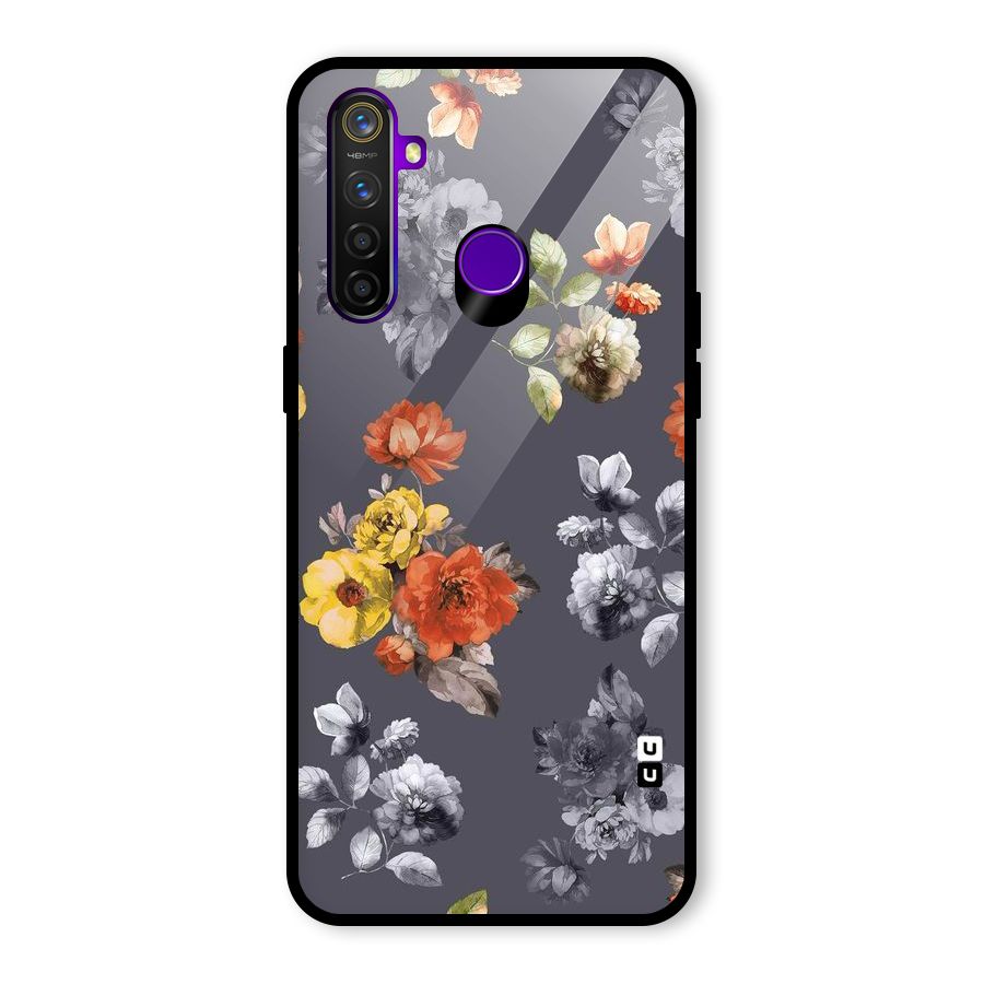 Beauty Art Bloom Glass Back Case for Realme 5 Pro