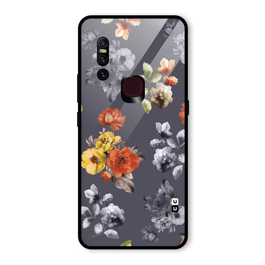 Beauty Art Bloom Glass Back Case for Vivo V15