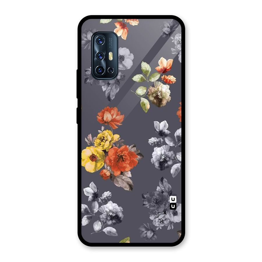 Beauty Art Bloom Glass Back Case for Vivo V17