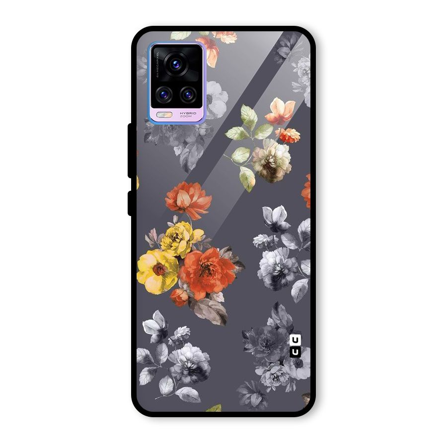 Beauty Art Bloom Glass Back Case for Vivo V20 Pro