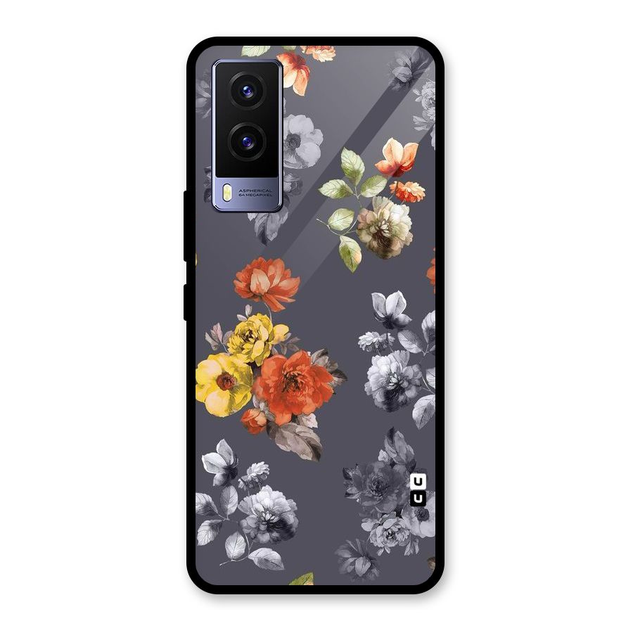 Beauty Art Bloom Glass Back Case for Vivo V21e 5G