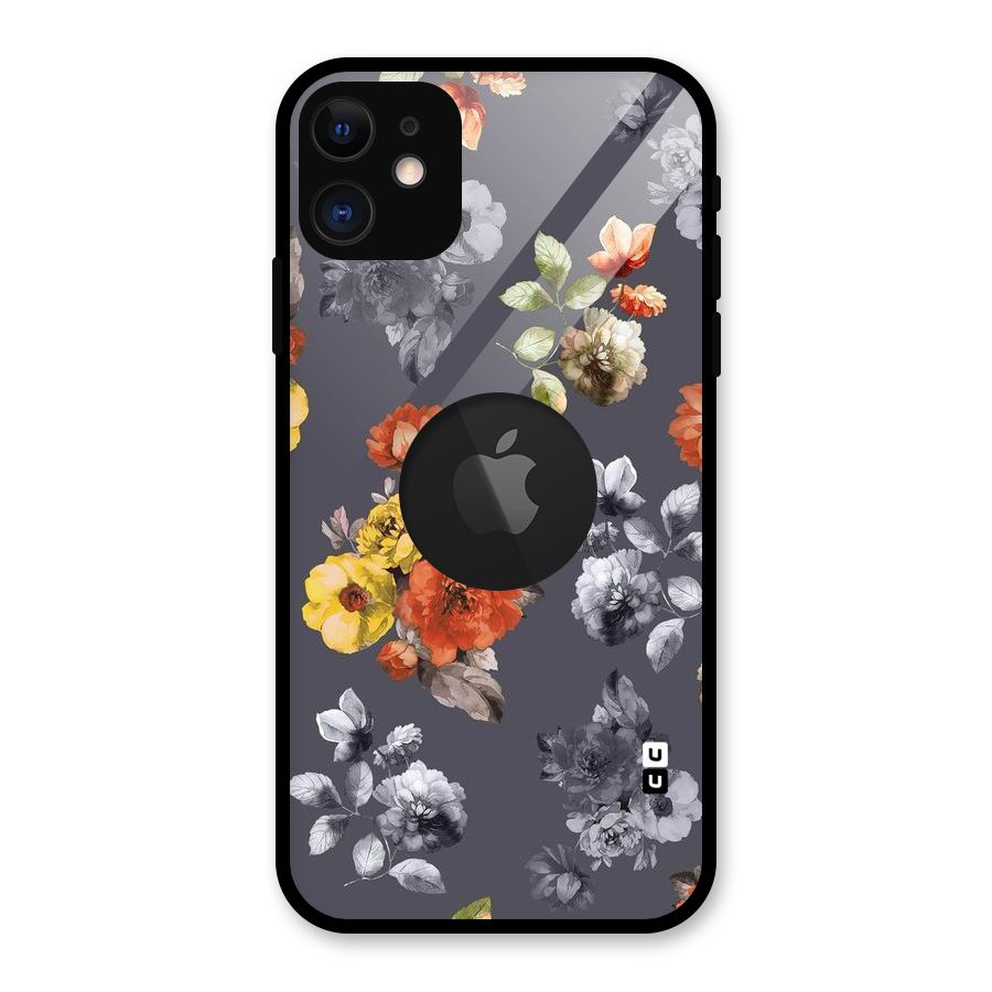 Beauty Art Bloom Glass Back Case for iPhone 11 Logo Cut