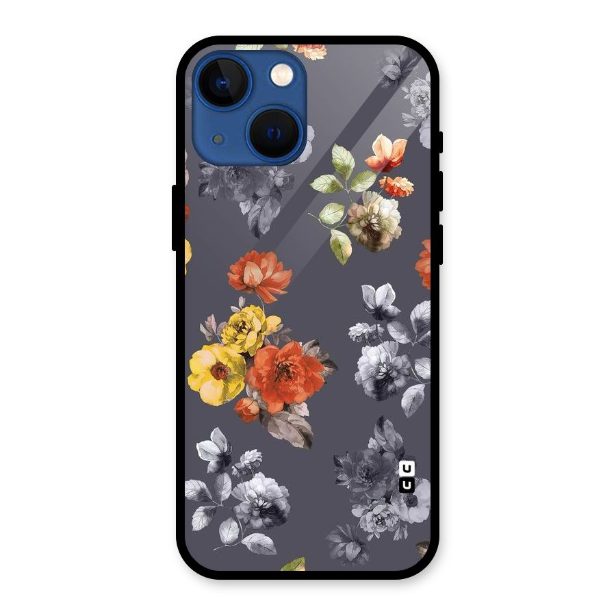 Beauty Art Bloom Glass Back Case for iPhone 13 Mini