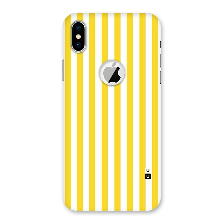 Beauty Color Stripes Back Case for iPhone X Logo Cut