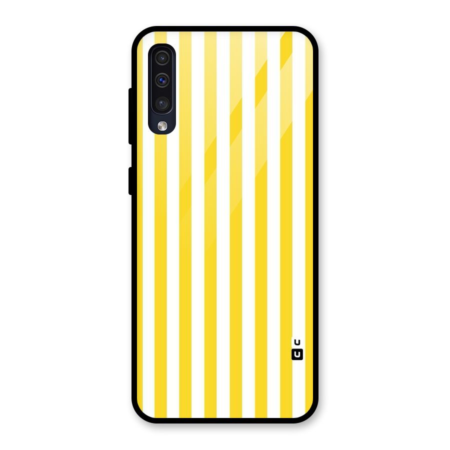 Beauty Color Stripes Glass Back Case for Galaxy A30s