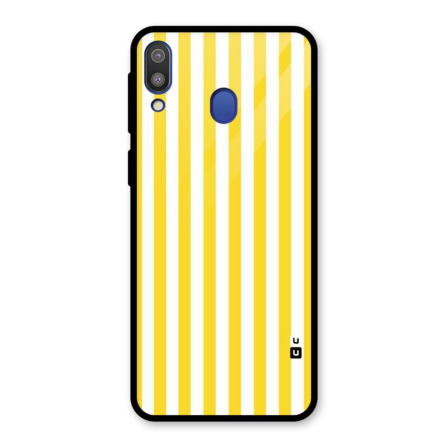 Beauty Color Stripes Glass Back Case for Galaxy M20
