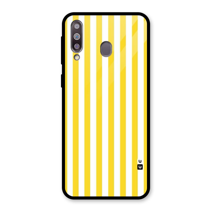 Beauty Color Stripes Glass Back Case for Galaxy M30