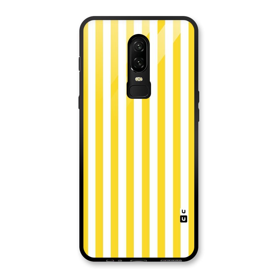 Beauty Color Stripes Glass Back Case for OnePlus 6