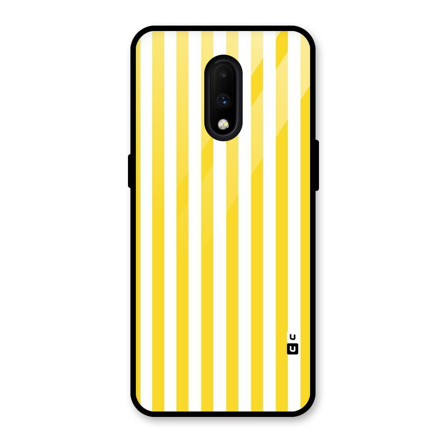 Beauty Color Stripes Glass Back Case for OnePlus 7