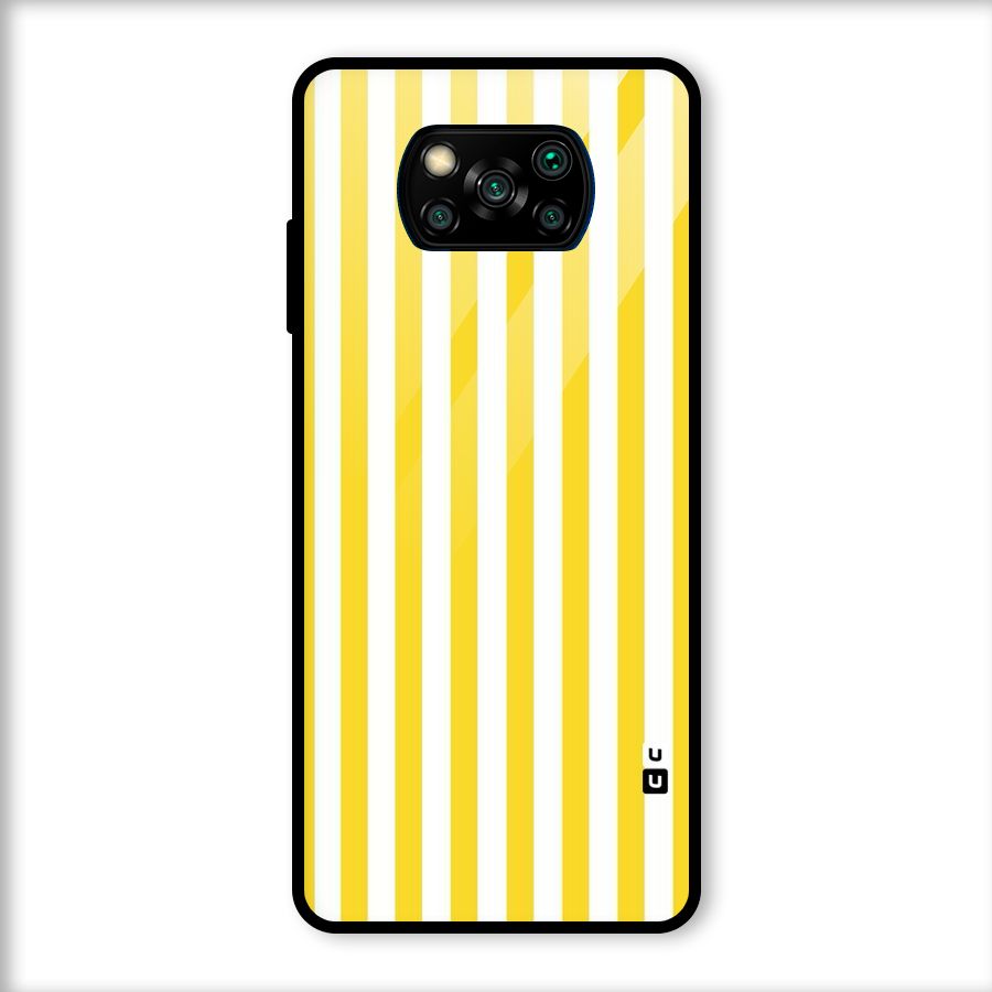 Beauty Color Stripes Glass Back Case for Poco X3