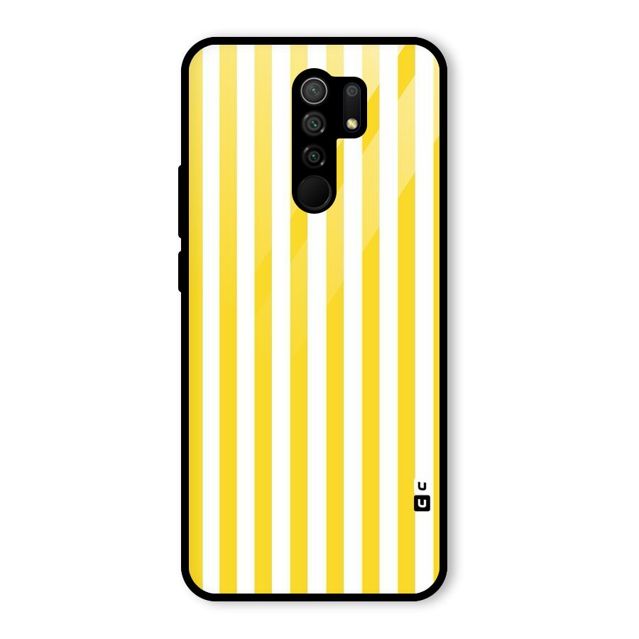 Beauty Color Stripes Glass Back Case for Redmi 9 Prime