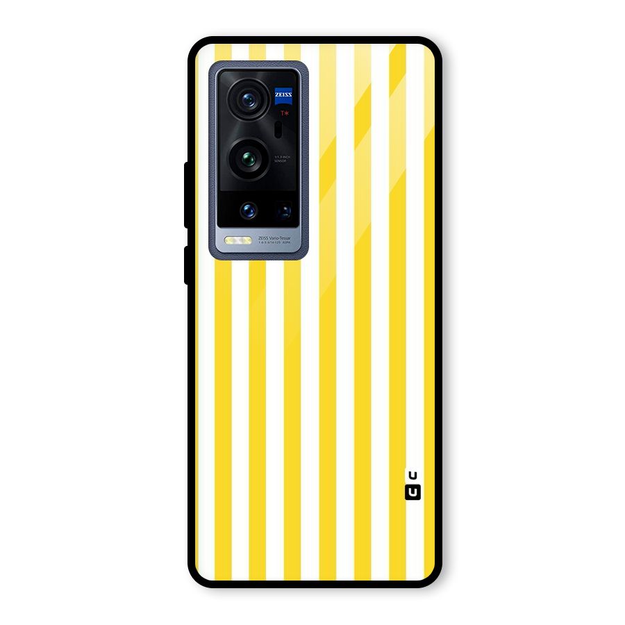Beauty Color Stripes Glass Back Case for Vivo X60 Pro Plus