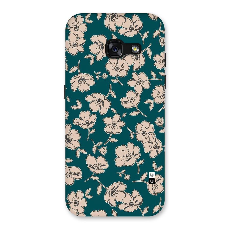 Beauty Green Bloom Back Case for Galaxy A3 (2017)