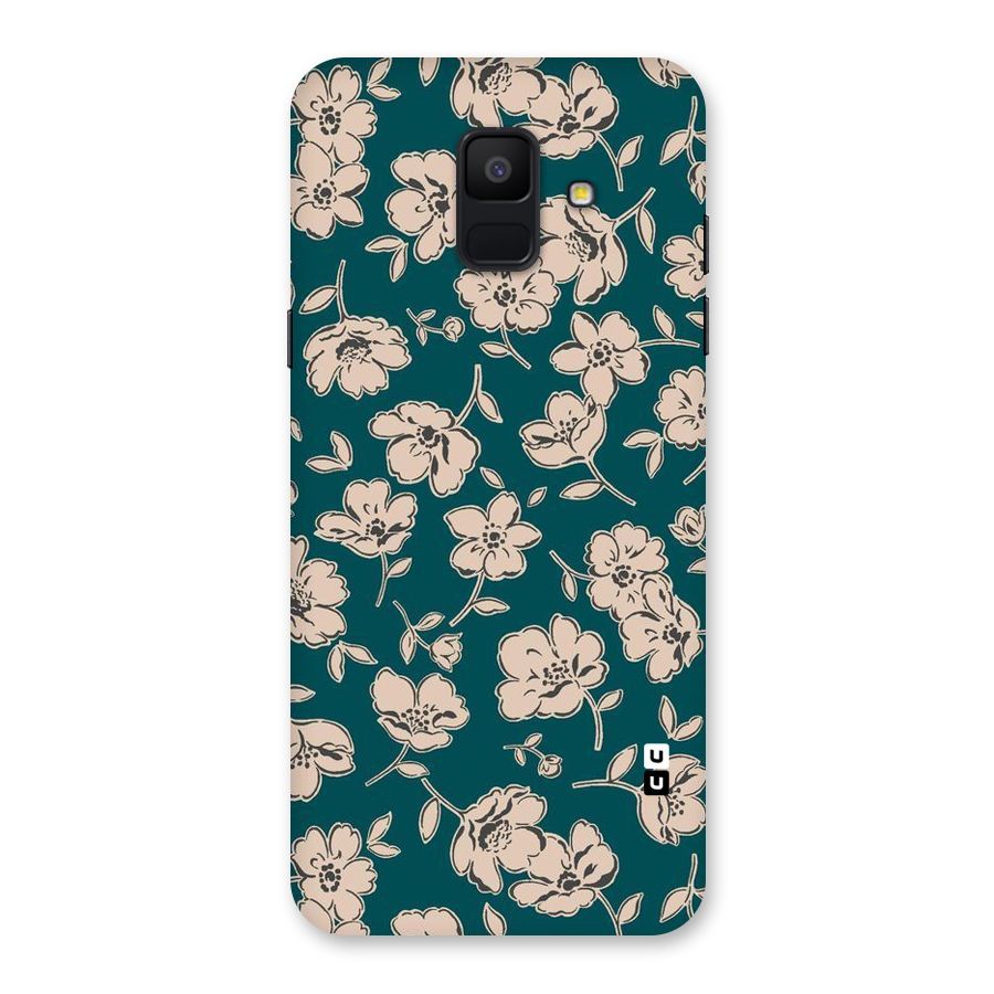 Beauty Green Bloom Back Case for Galaxy A6 (2018)