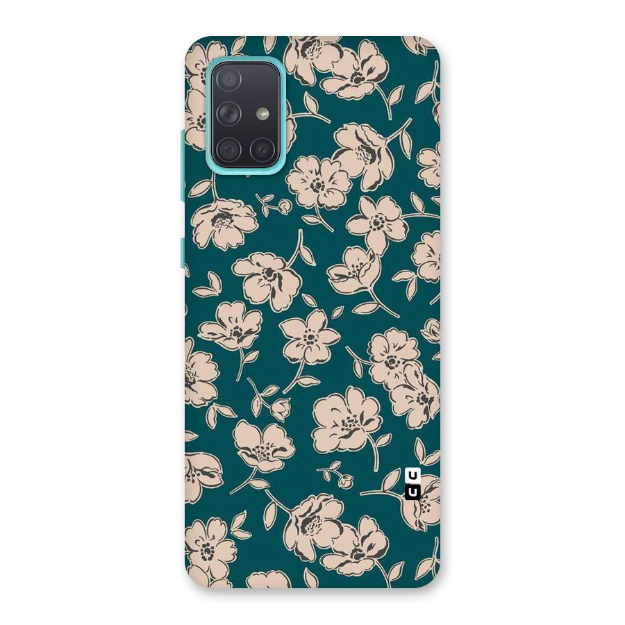 Beauty Green Bloom Back Case for Galaxy A71