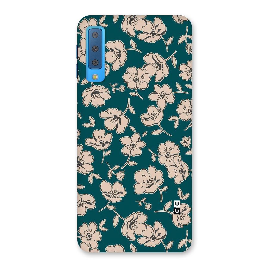 Beauty Green Bloom Back Case for Galaxy A7 (2018)