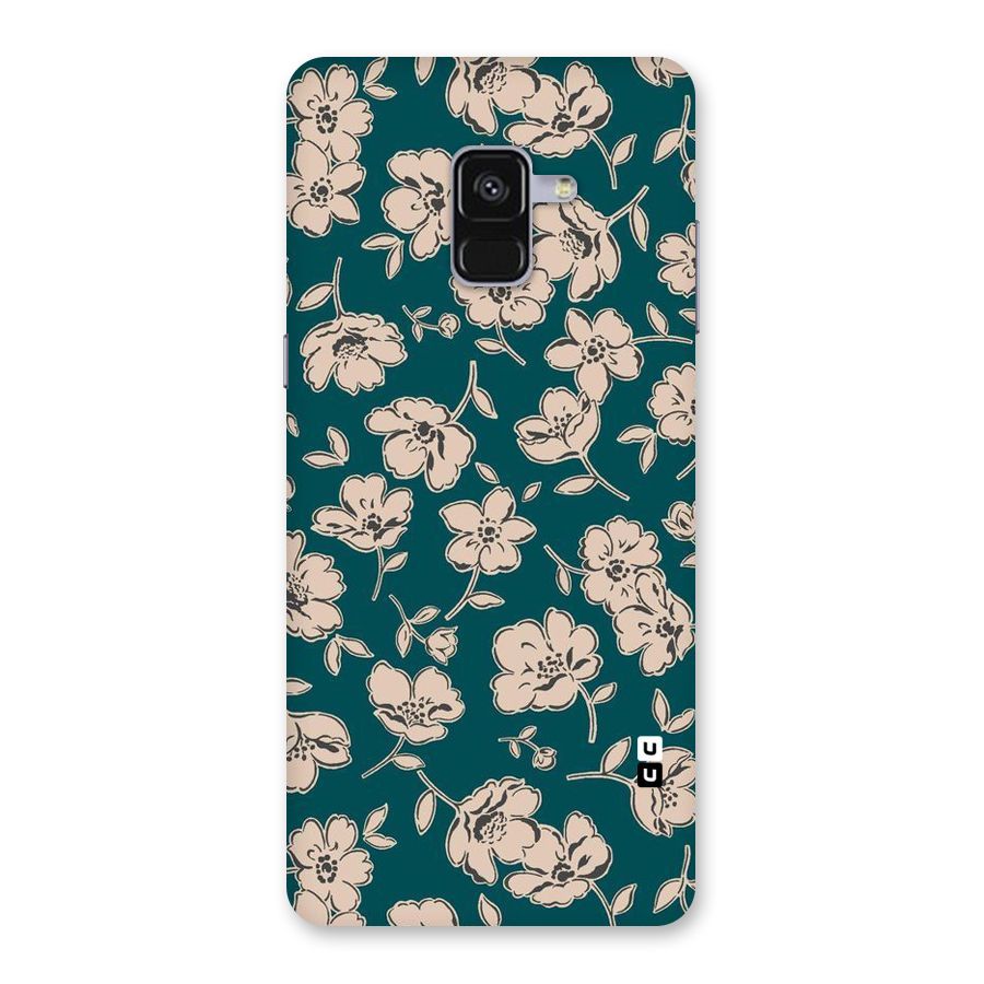 Beauty Green Bloom Back Case for Galaxy A8 Plus