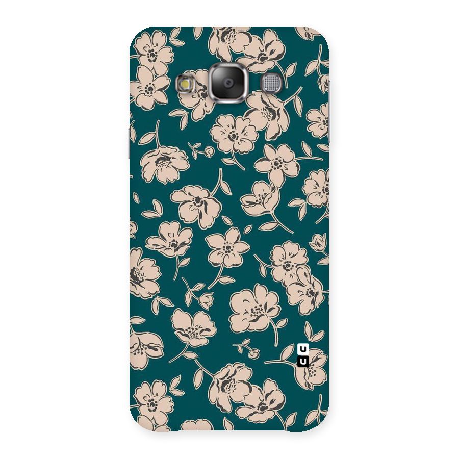 Beauty Green Bloom Back Case for Galaxy E7
