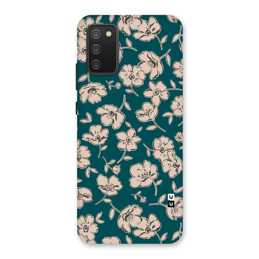 Beauty Green Bloom Back Case for Galaxy M02s