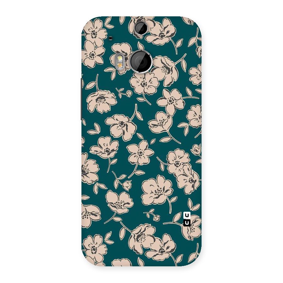 Beauty Green Bloom Back Case for HTC One M8