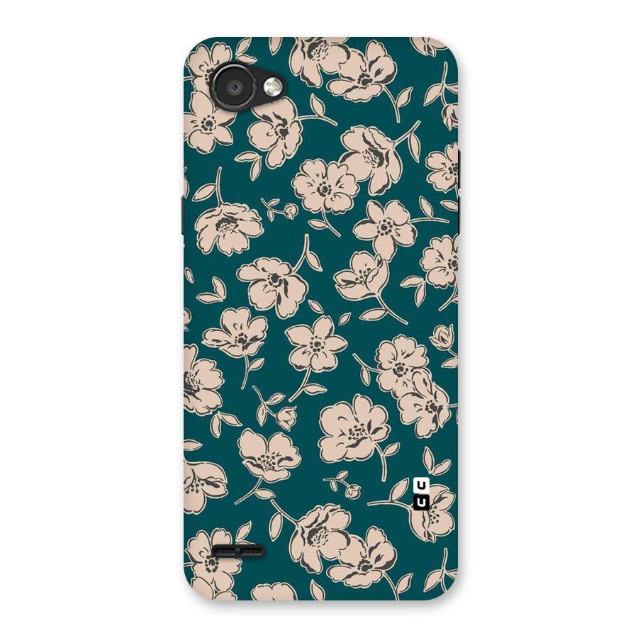 Beauty Green Bloom Back Case for LG Q6