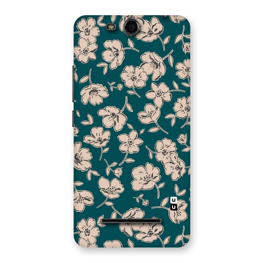 Beauty Green Bloom Back Case for Micromax Canvas Juice 3 Q392