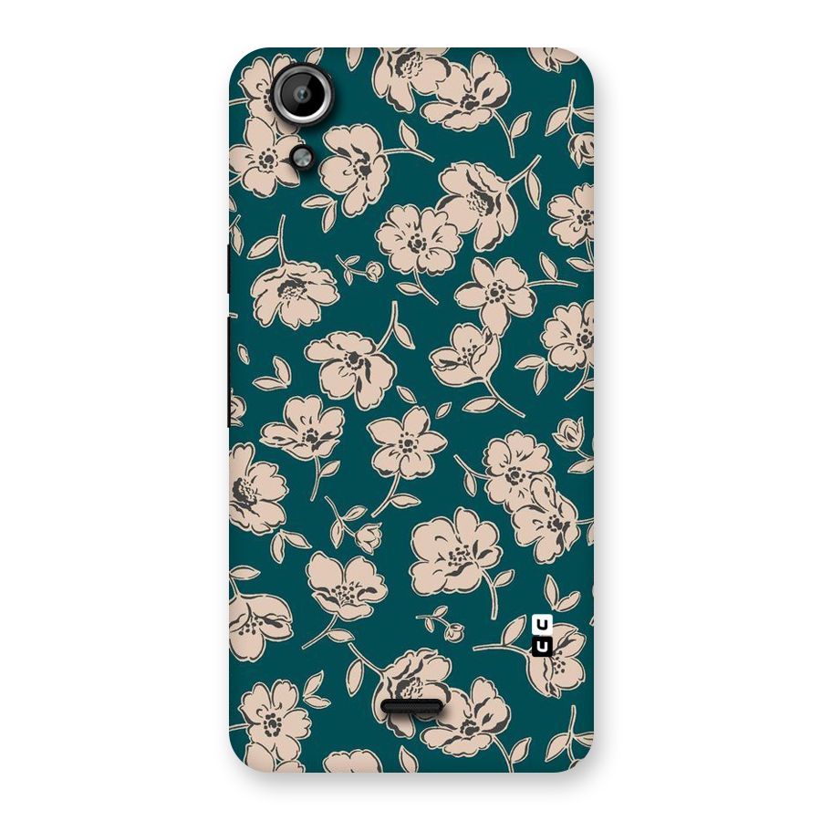 Beauty Green Bloom Back Case for Micromax Canvas Selfie Lens Q345