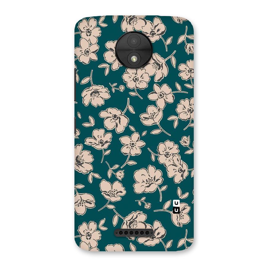 Beauty Green Bloom Back Case for Moto C