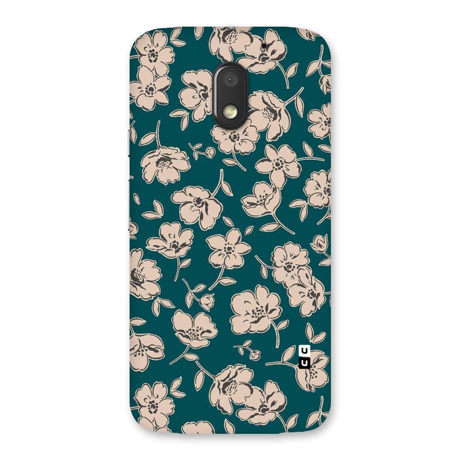 Beauty Green Bloom Back Case for Moto E3 Power
