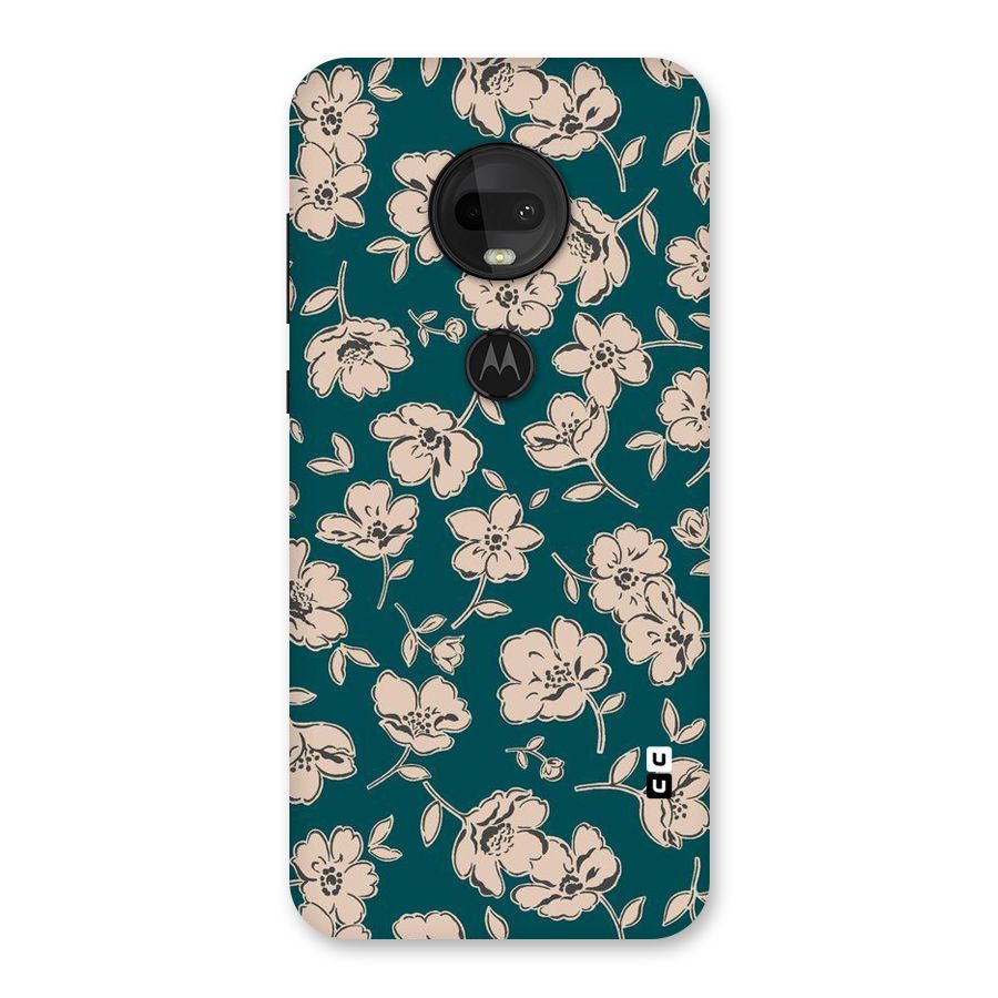 Beauty Green Bloom Back Case for Moto G7