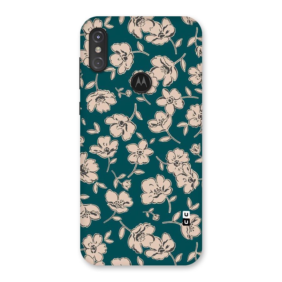 Beauty Green Bloom Back Case for Motorola One Power