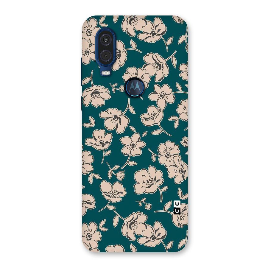 Beauty Green Bloom Back Case for Motorola One Vision
